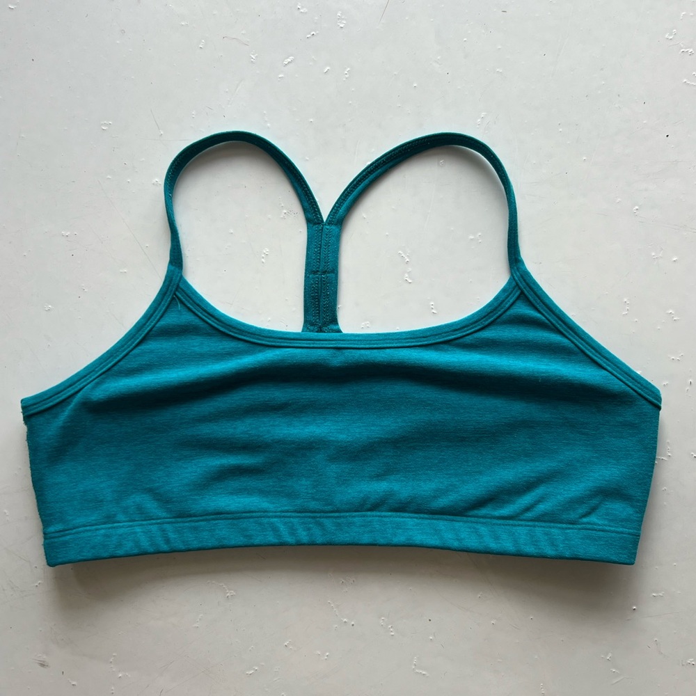 Beyond Yoga Spaceydye Slim Racerback Bra, Teal Blue, Medium